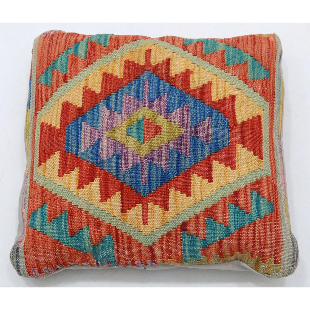 Hand Woven Tribal  Wool Pillow - 1'5'' x 1'5''