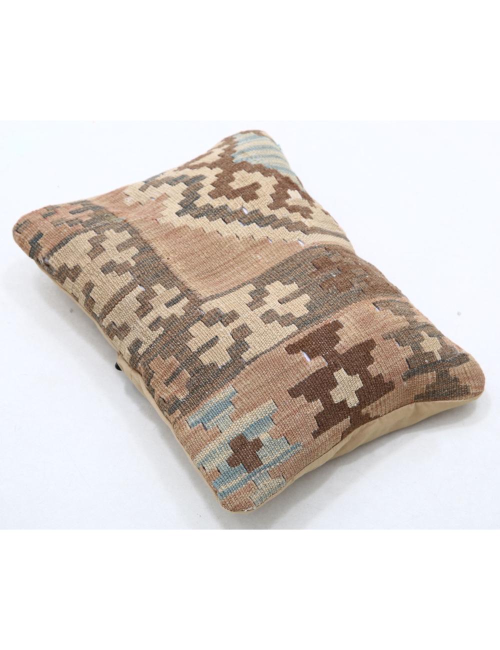 Hand Woven Tribal Multi Color Geometric Wool Pillow - 1'0'' x 1'5'' Arteverk Arteverk Rugs