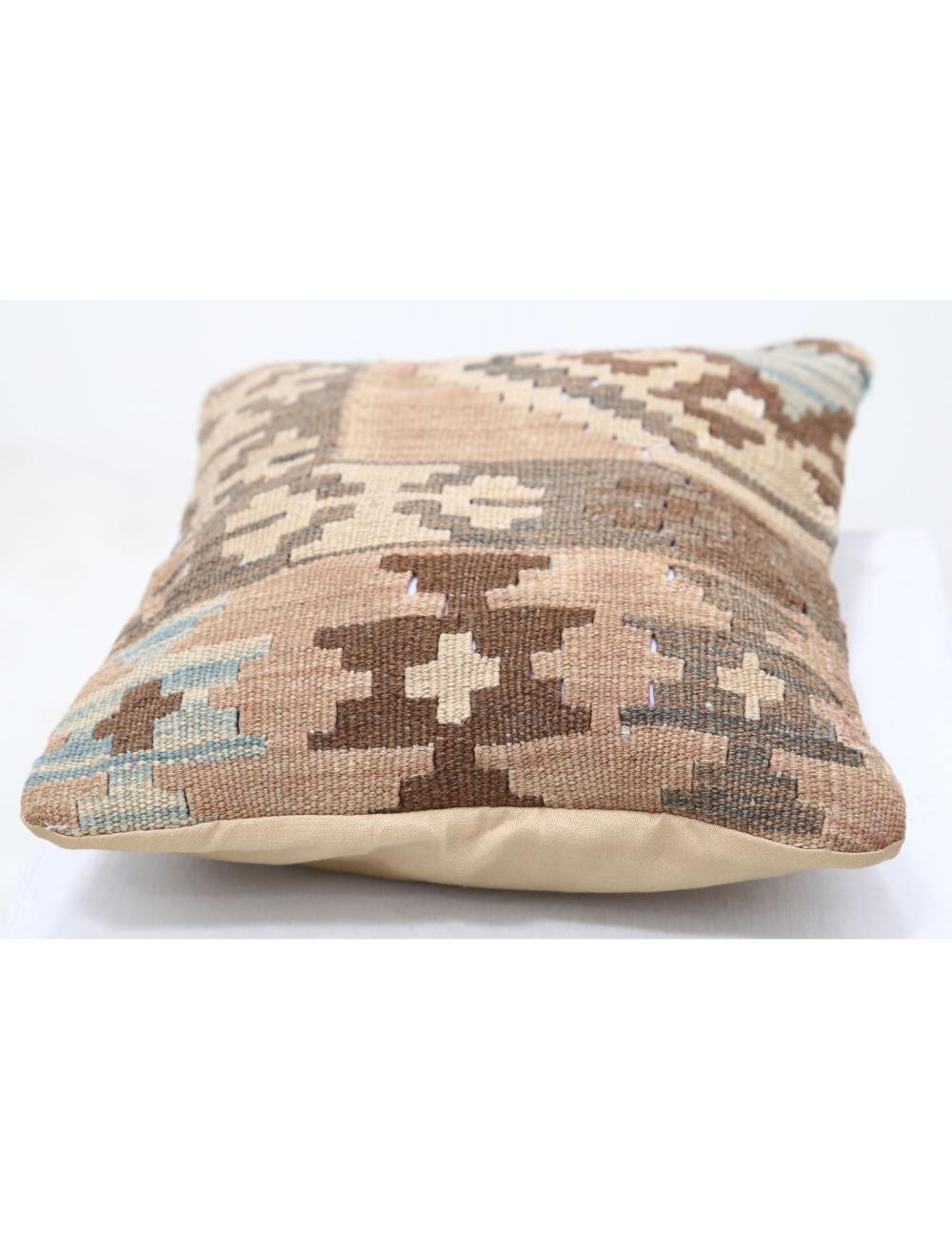 Hand Woven Tribal Multi Color Geometric Wool Pillow - 1'0'' x 1'5'' Arteverk Arteverk Rugs