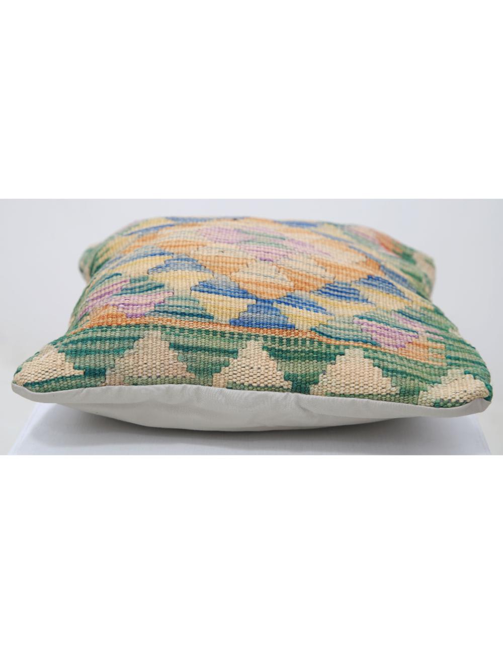 Hand Woven Tribal  Wool Pillow - 1'5'' x 1'5''