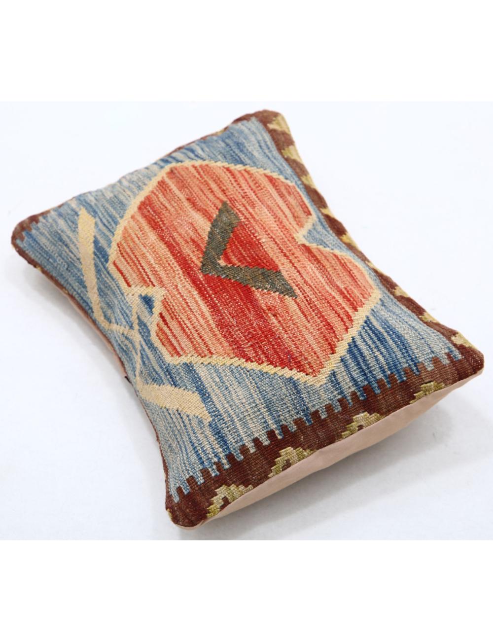 Hand Woven Tribal Multi Color Geometric Wool Pillow - 1'0'' x 1'5'' Arteverk Arteverk Rugs