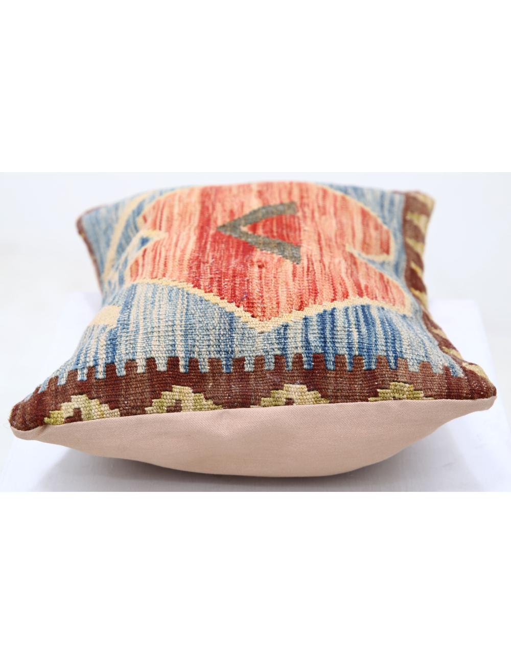 Hand Woven Tribal Multi Color Geometric Wool Pillow - 1'0'' x 1'5'' Arteverk Arteverk Rugs