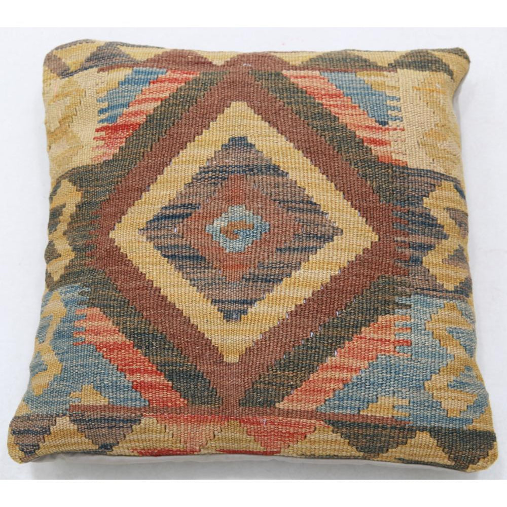 Hand Woven Tribal  Wool Pillow - 1'5'' x 1'5''