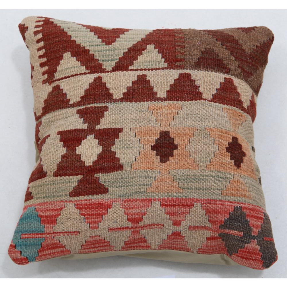 Hand Woven Tribal  Wool Pillow - 1'5'' x 1'5''