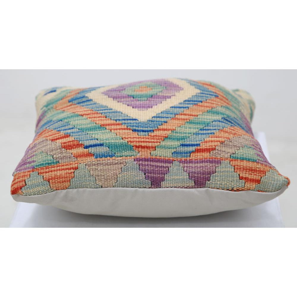 Cojín de lana tribal tejido a mano - 1'5'' x 1'5''