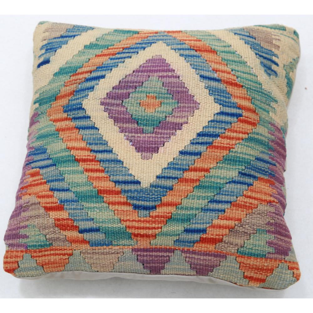 Cojín de lana tribal tejido a mano - 1'5'' x 1'5''