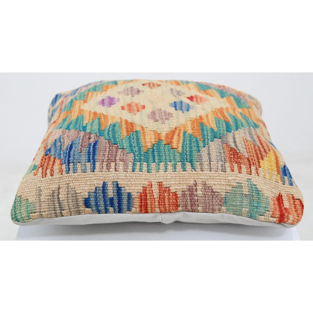 Hand Woven Tribal  Wool Pillow - 1'5'' x 1'5''