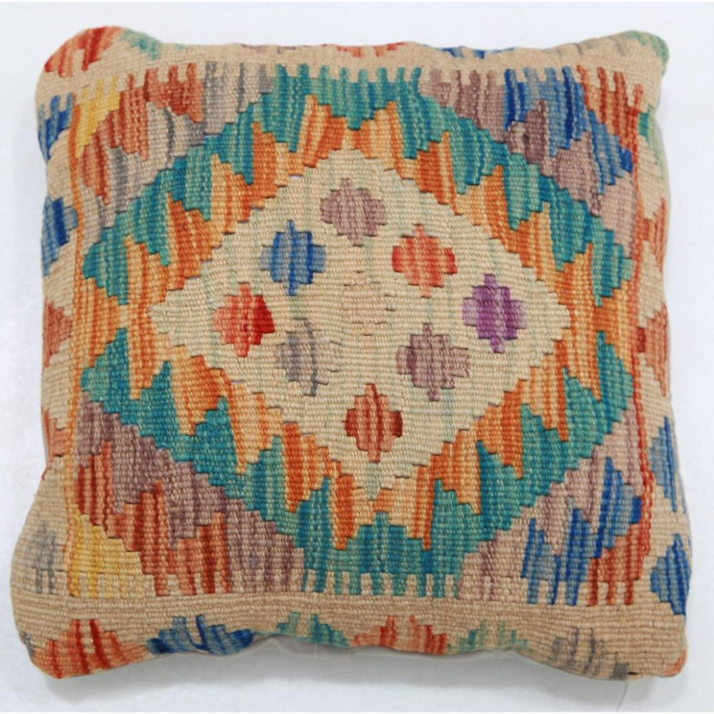 Hand Woven Tribal  Wool Pillow - 1'5'' x 1'5''