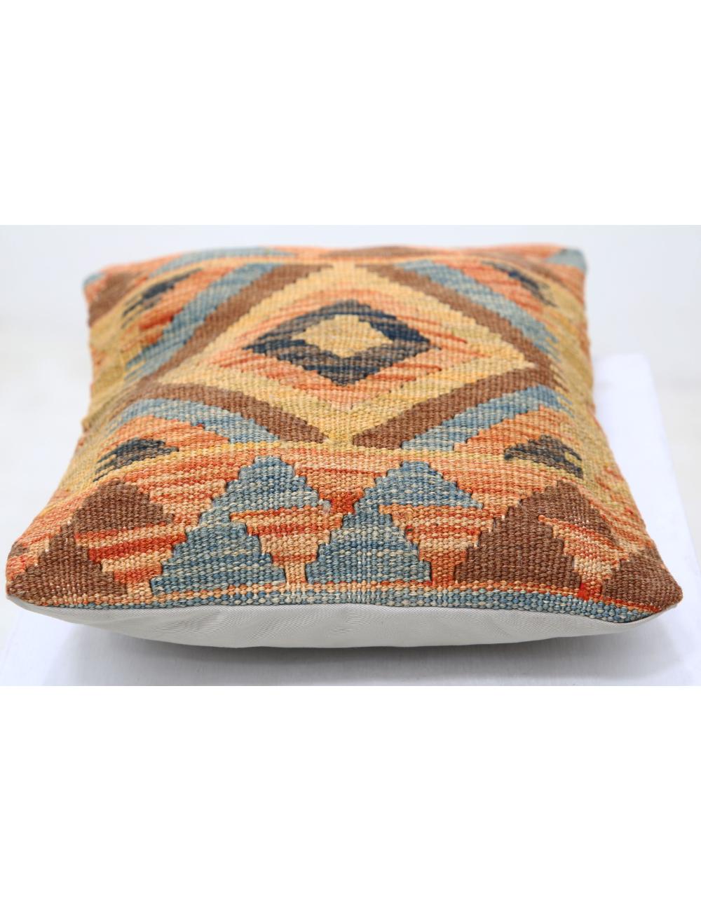 Hand Woven Tribal Multi Color Geometric Wool Pillow - 1'0'' x 1'5'' Arteverk Arteverk Rugs