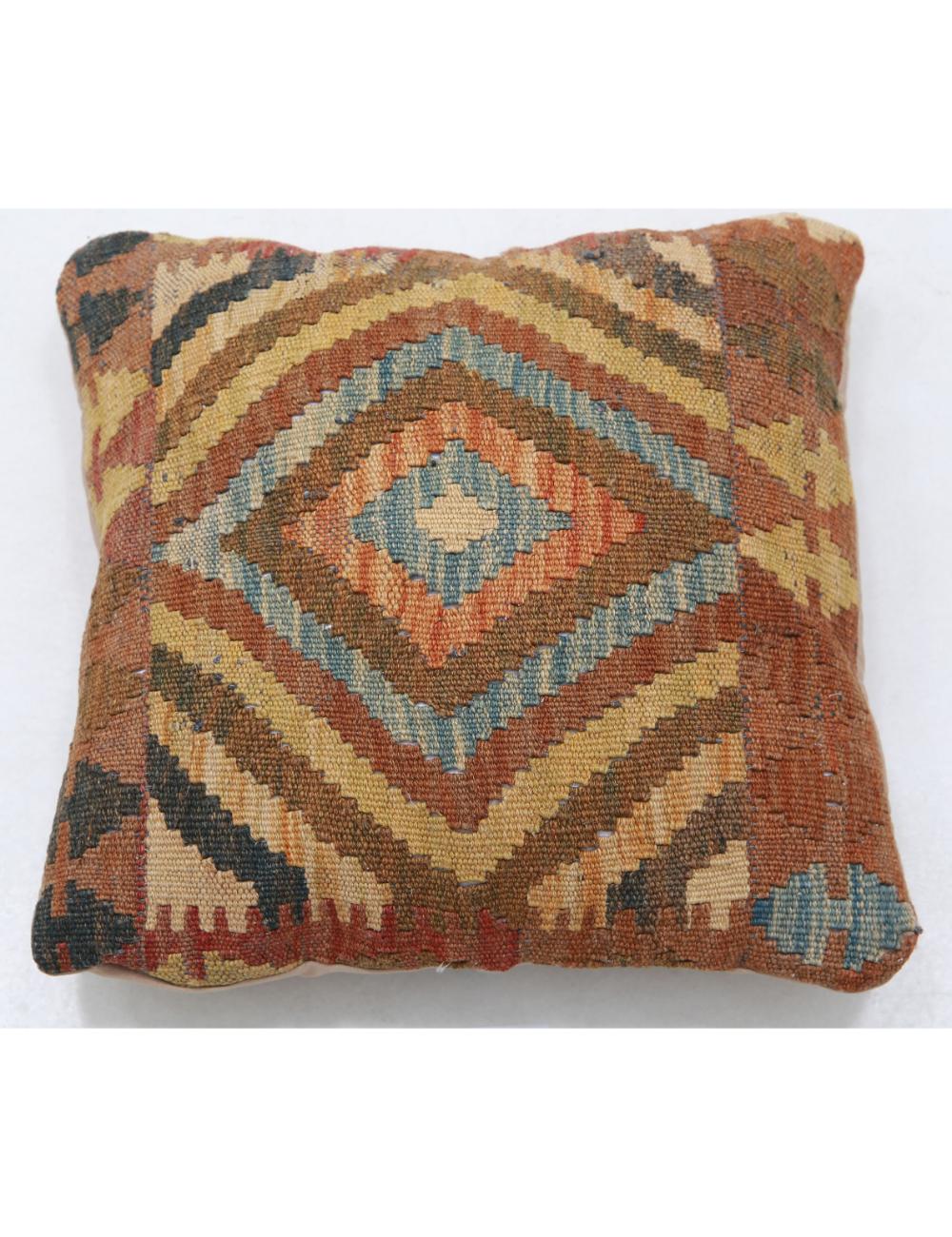 Hand Woven Tribal  Wool Pillow - 1'0'' x 1'0''