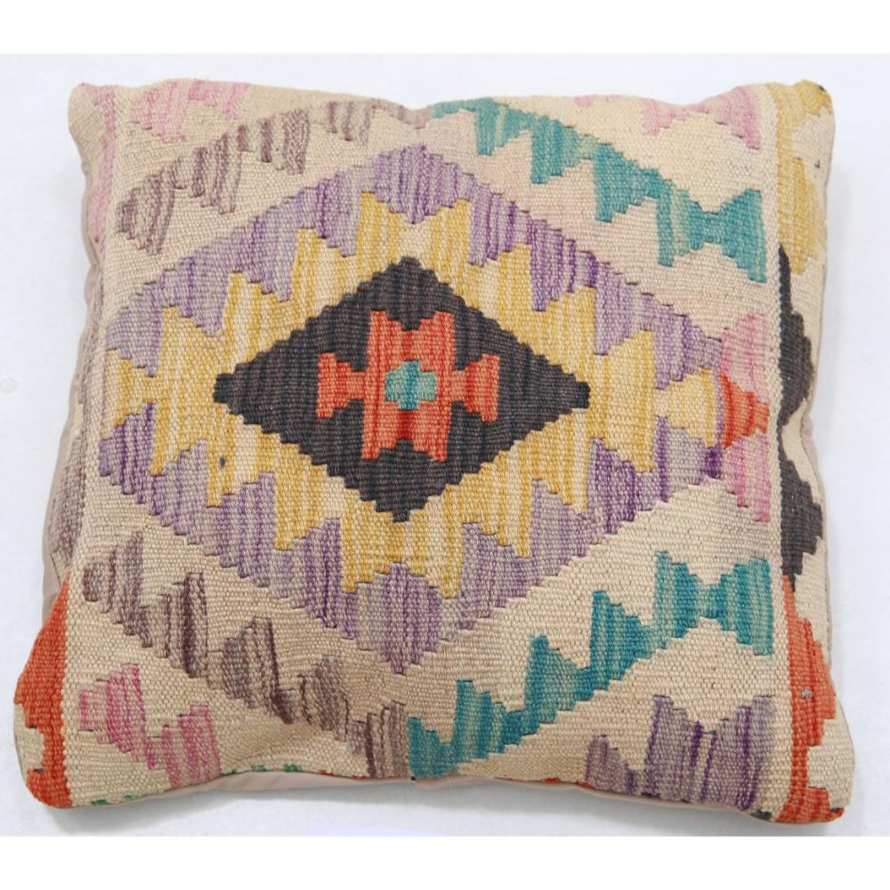 Hand Woven Tribal  Wool Pillow - 1'5'' x 1'5''
