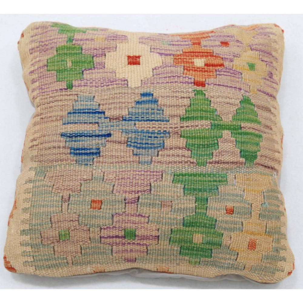 Hand Woven Tribal  Wool Pillow - 1'0'' x 1'0''