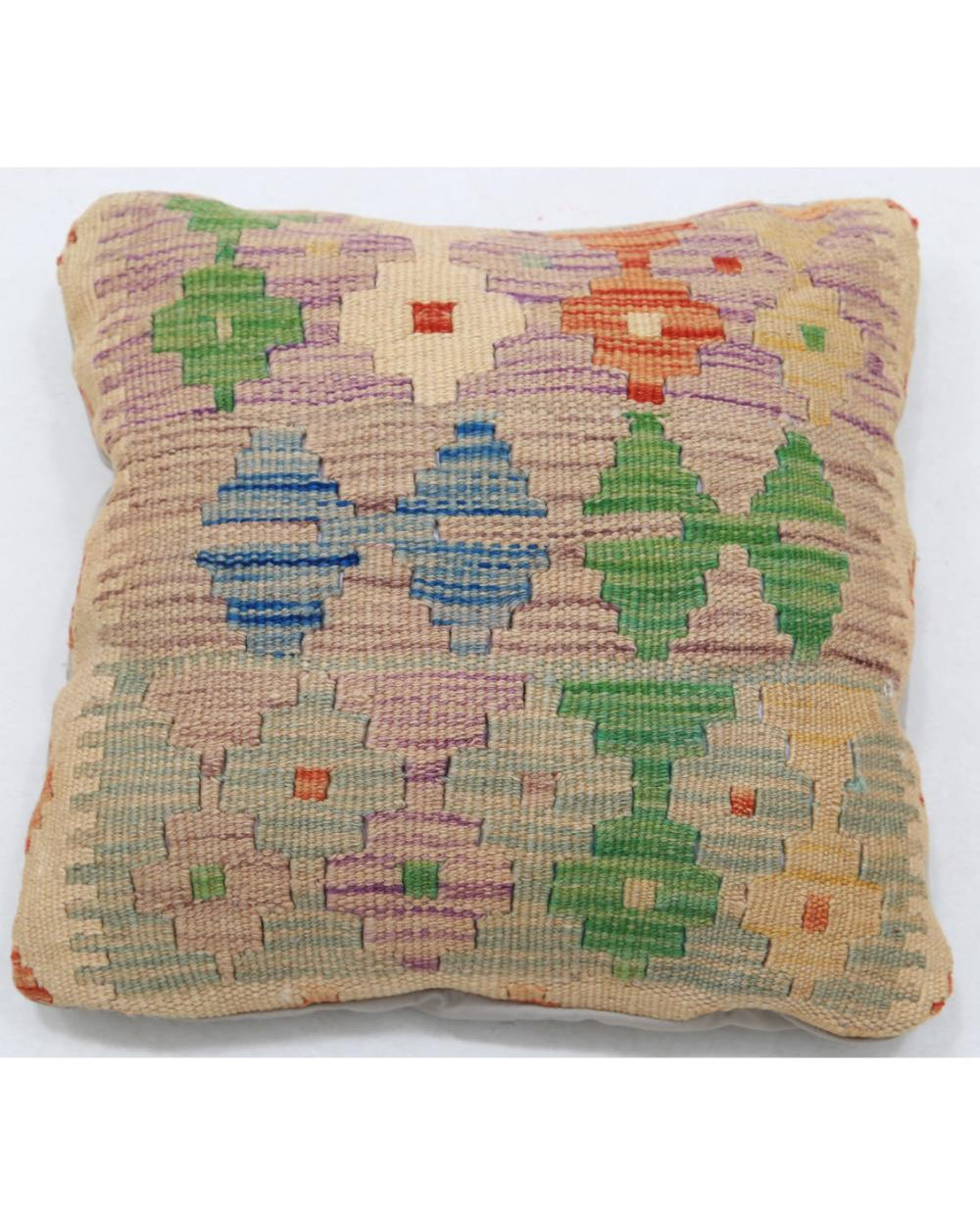 Hand Woven Tribal  Wool Pillow - 1'0'' x 1'0''