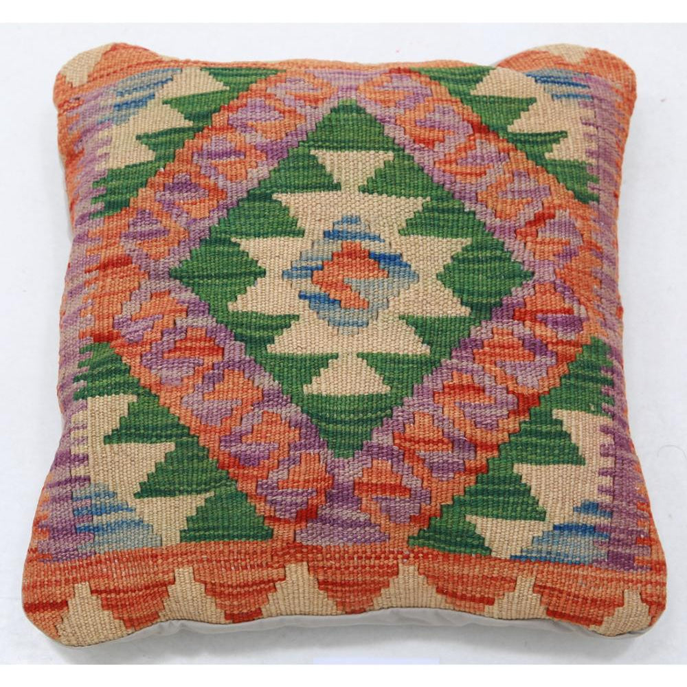 Hand Woven Tribal  Wool Pillow - 1'5'' x 1'5''