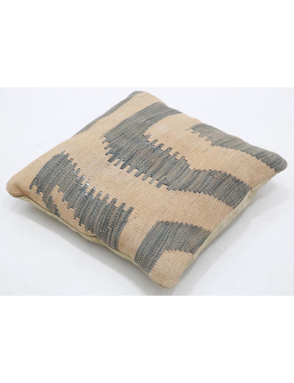 Hand Woven Tribal Multi Color Geometric Wool Pillow - 1'5'' x 1'5'' Arteverk Arteverk Rugs