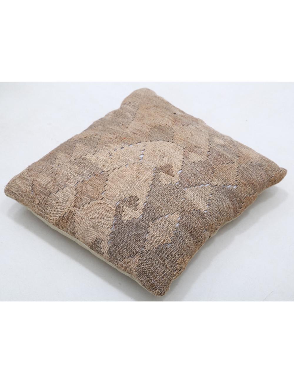 Hand Woven Tribal Multi Color Geometric Wool Pillow - 1'5'' x 1'5'' Arteverk Arteverk Rugs