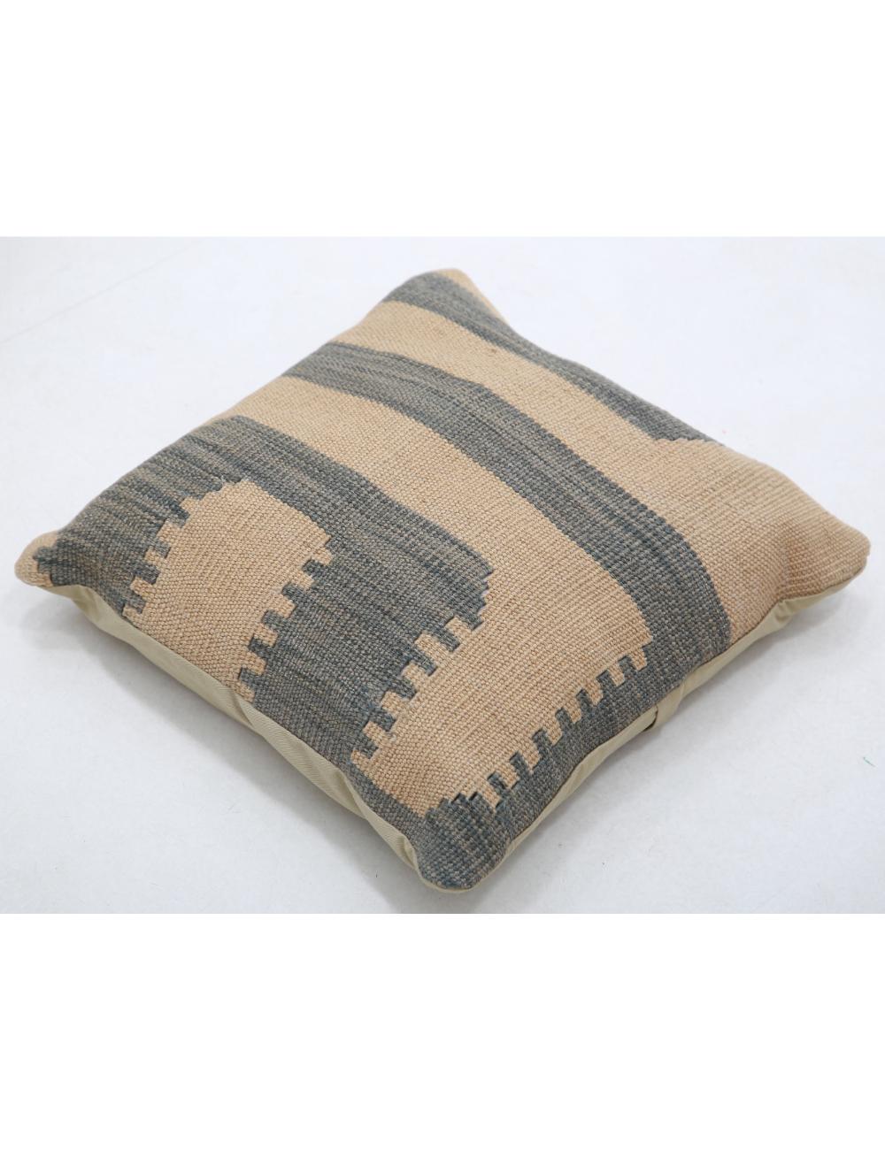 Hand Woven Tribal Multi Color Geometric Wool Pillow - 1'5'' x 1'5'' Arteverk Arteverk Rugs