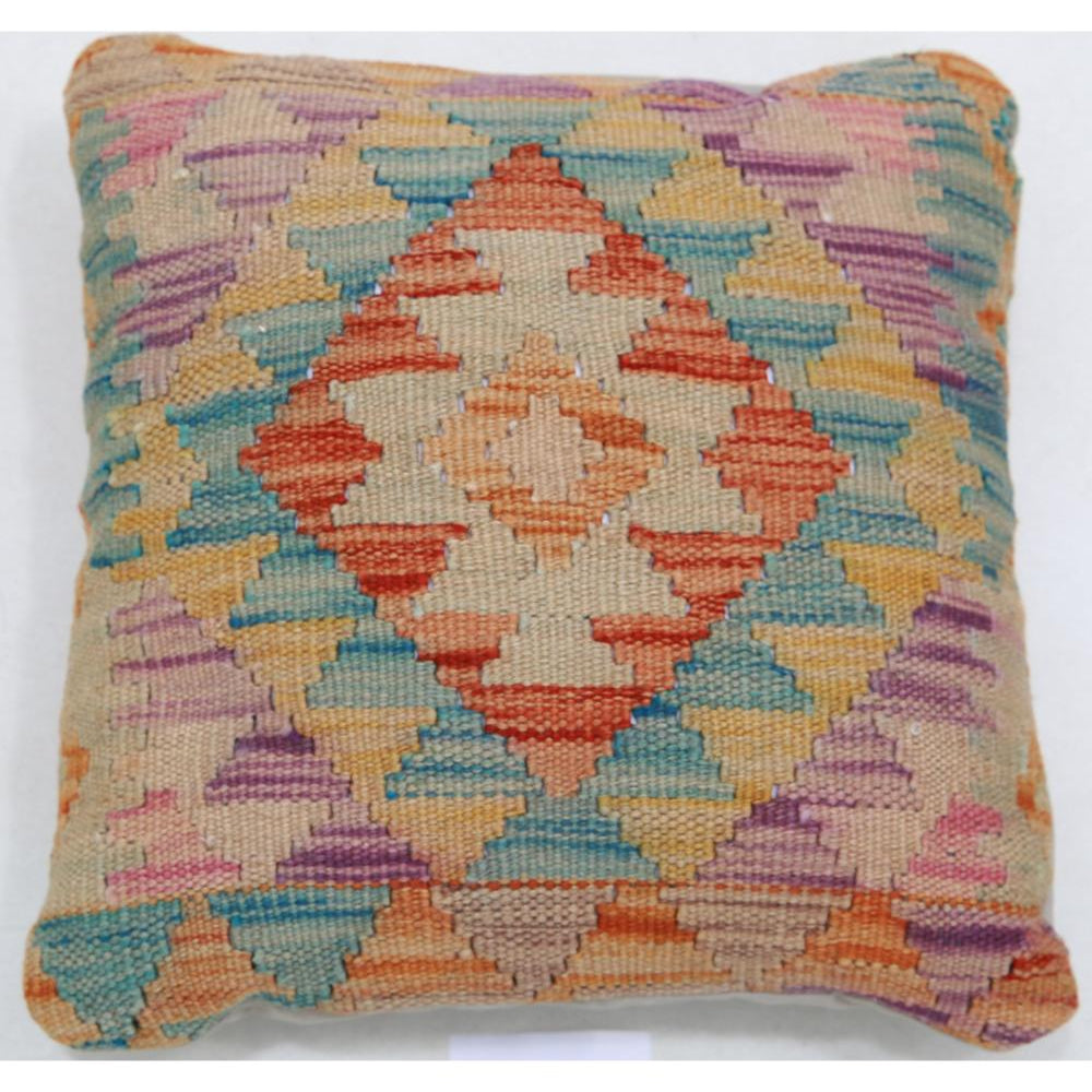 Hand Woven Tribal  Wool Pillow - 1'5'' x 1'5''