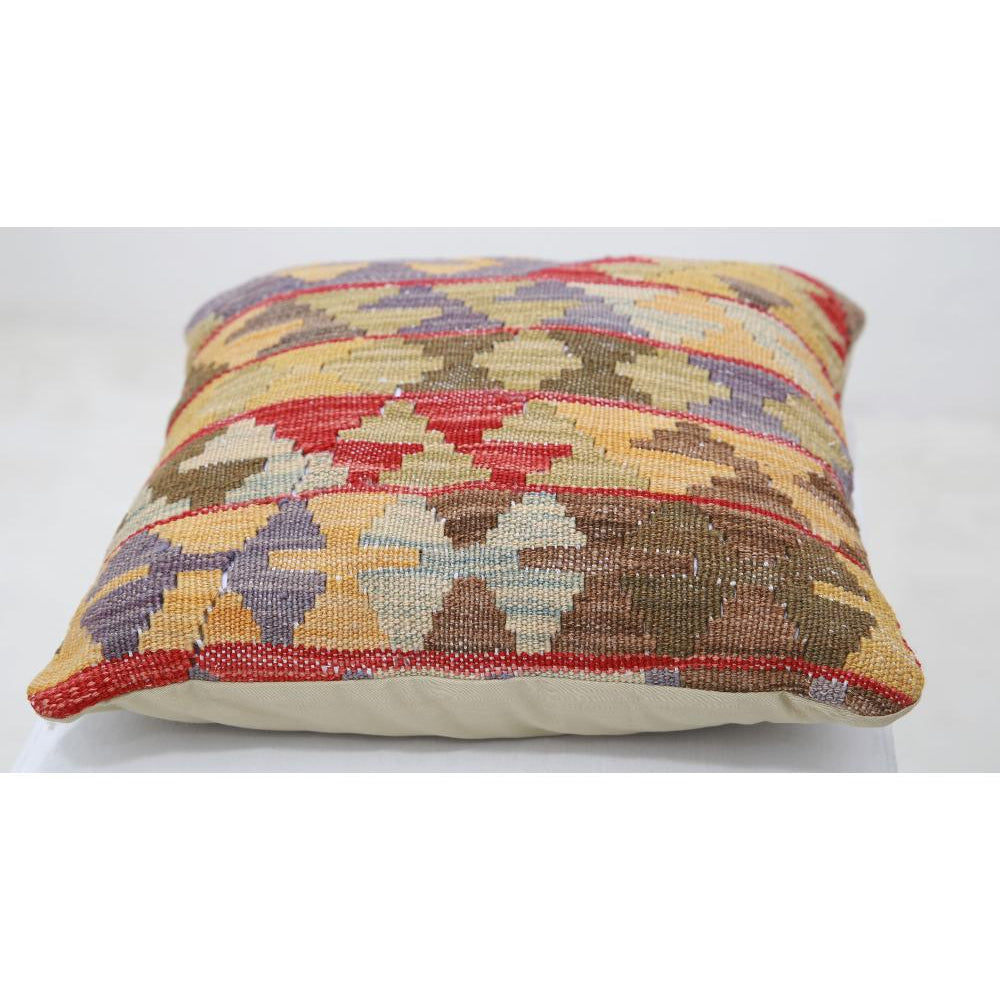 Hand Woven Tribal  Wool Pillow - 1'5'' x 1'5''