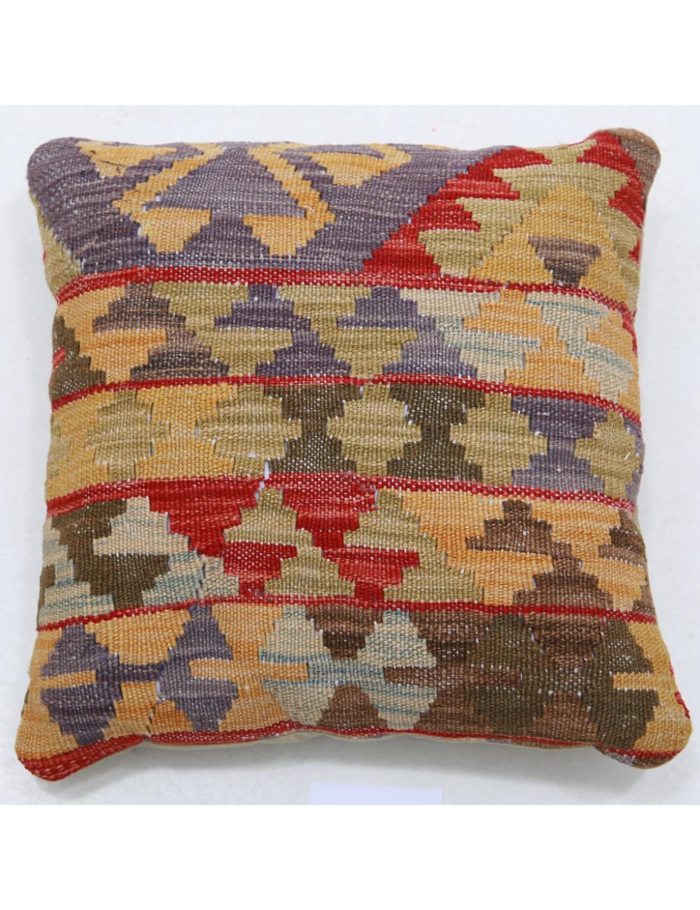 Hand Woven Tribal  Wool Pillow - 1'5'' x 1'5''
