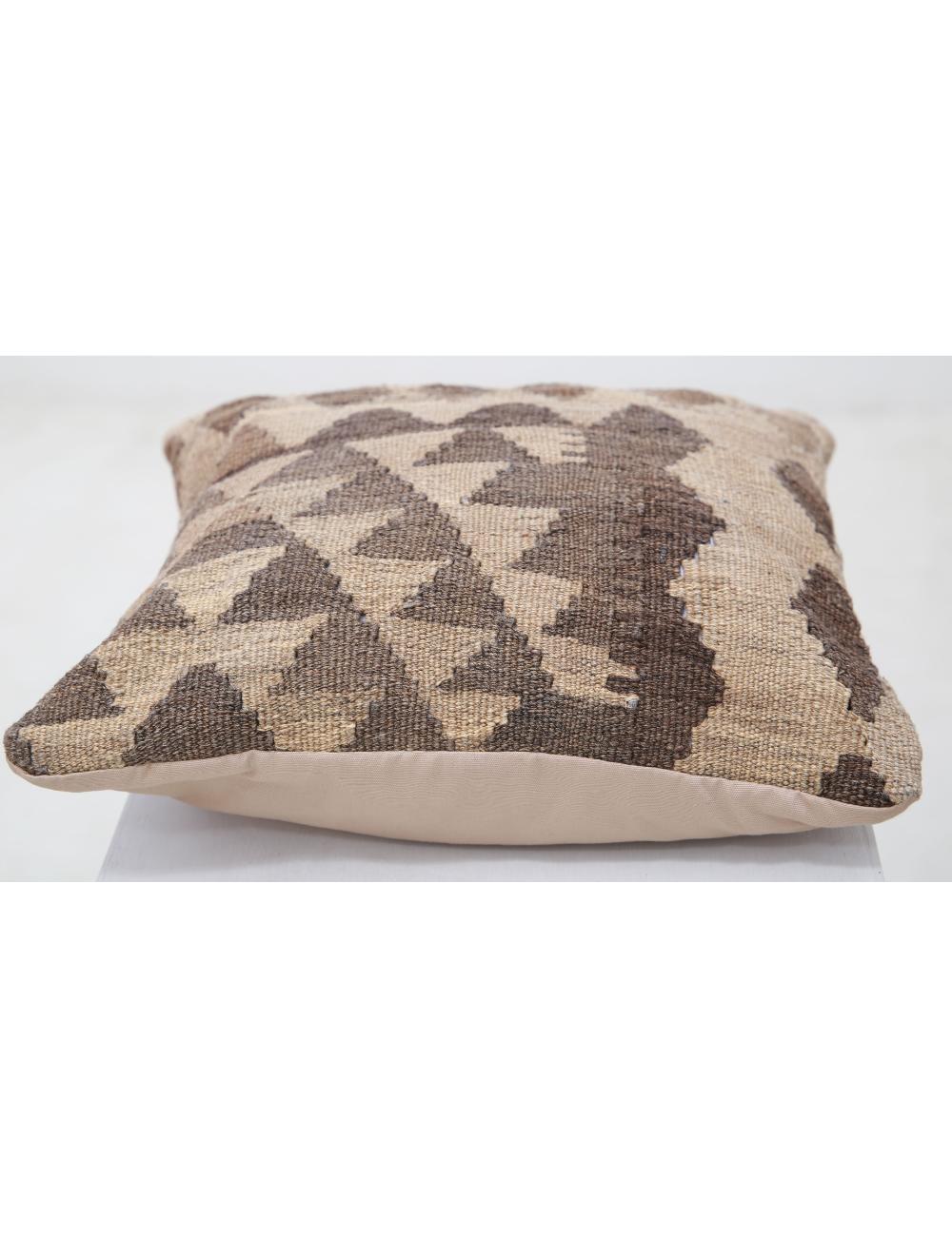 Hand Woven Tribal Multi Color Geometric Wool Pillow - 1'5'' x 1'5'' Arteverk Arteverk Rugs