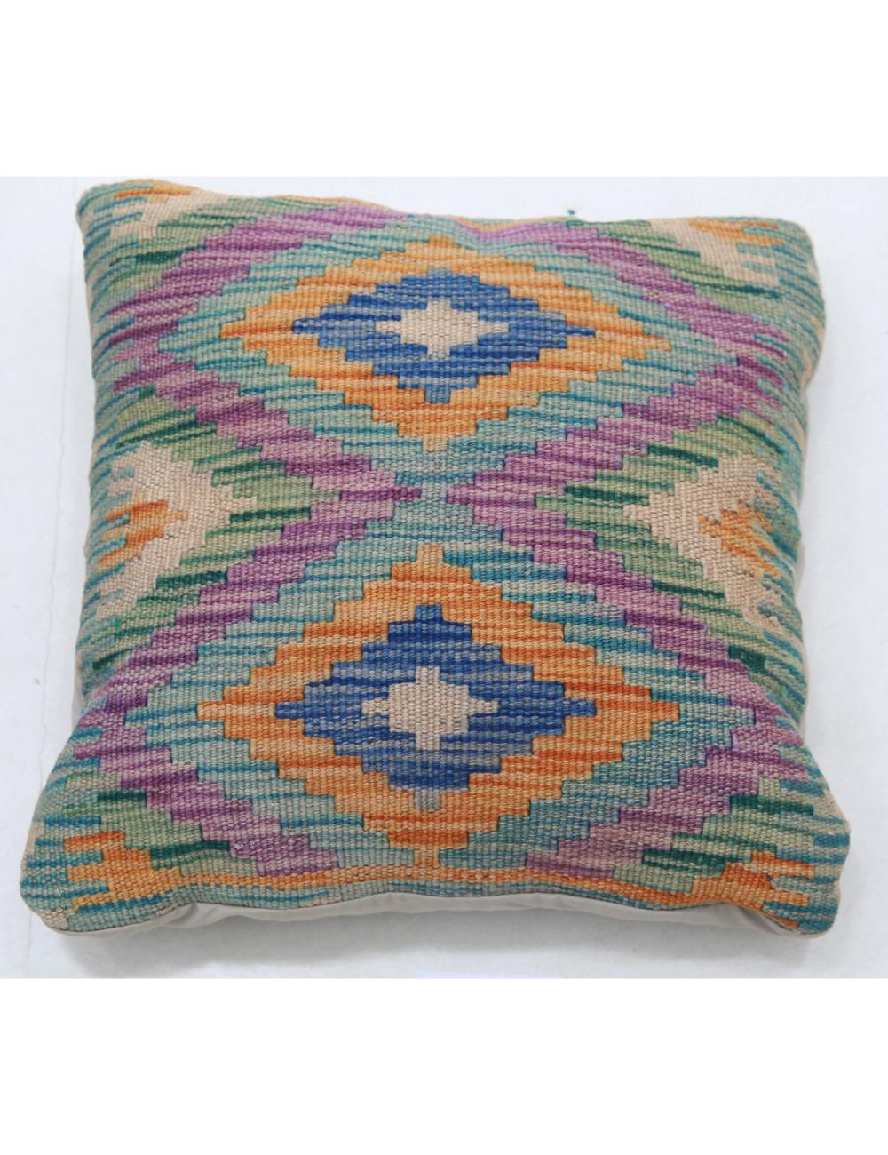 Hand Woven Tribal  Wool Pillow - 1'5'' x 1'5''