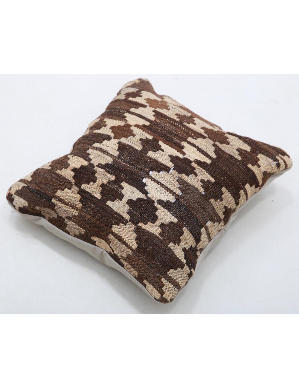 Hand Woven Tribal Multi Color Geometric Wool Pillow - 1'5'' x 1'5'' Arteverk Arteverk Rugs