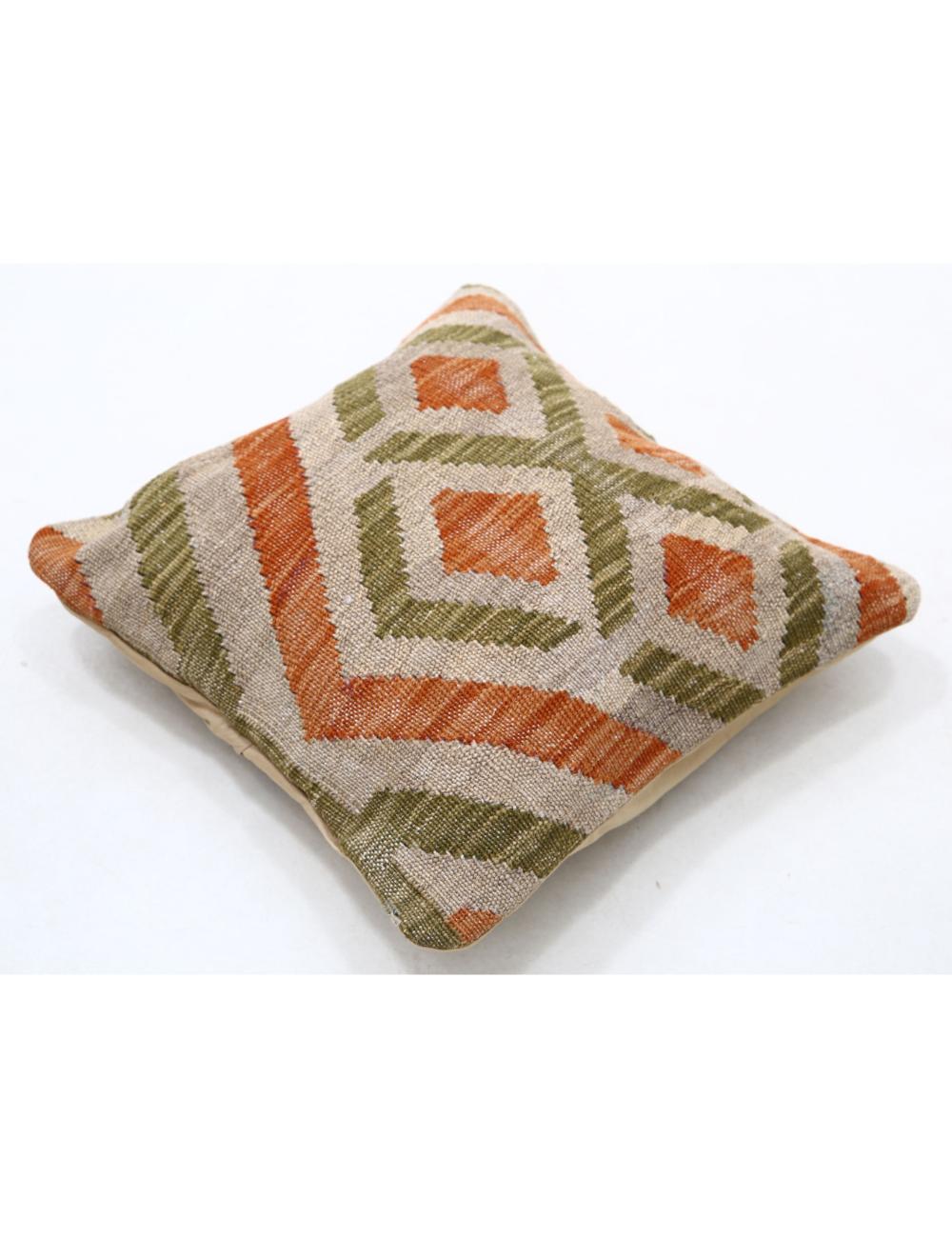 Hand Woven Tribal Multi Color Geometric Wool Pillow - 1'5'' x 1'5'' Arteverk Arteverk Rugs