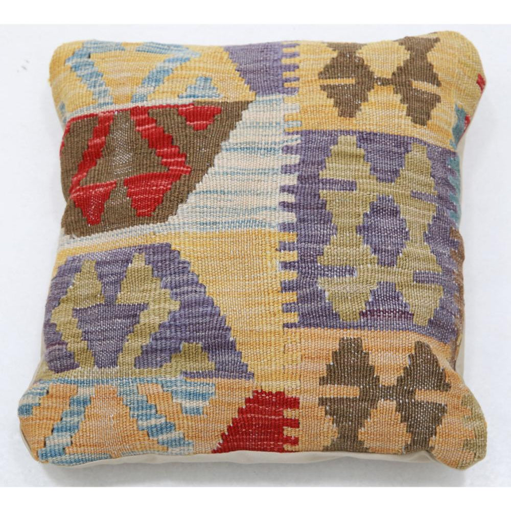 Hand Woven Tribal  Wool Pillow - 1'5'' x 1'5''