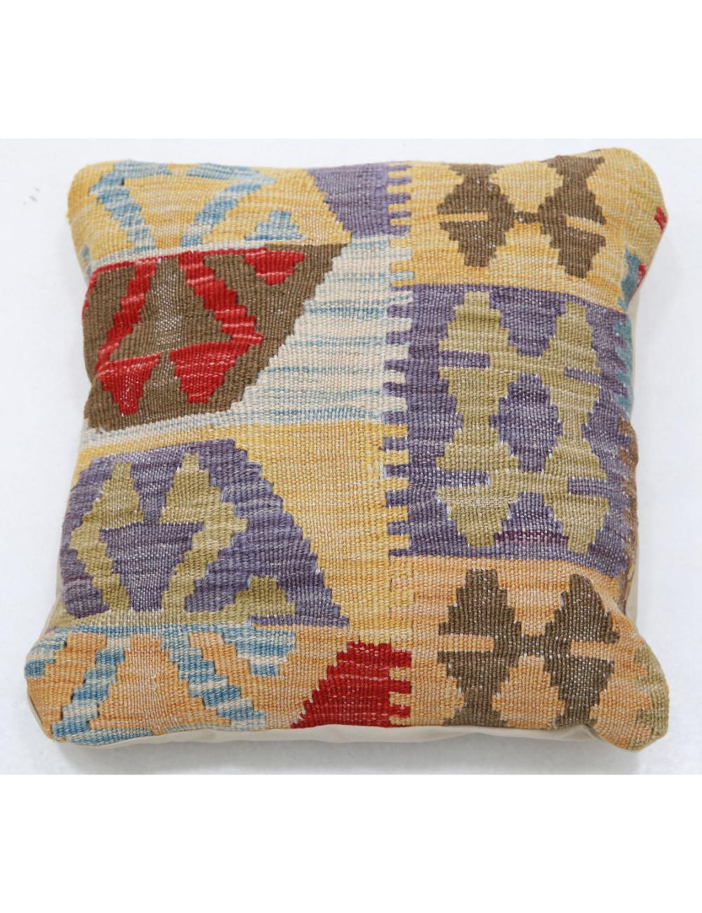 Hand Woven Tribal  Wool Pillow - 1'5'' x 1'5''