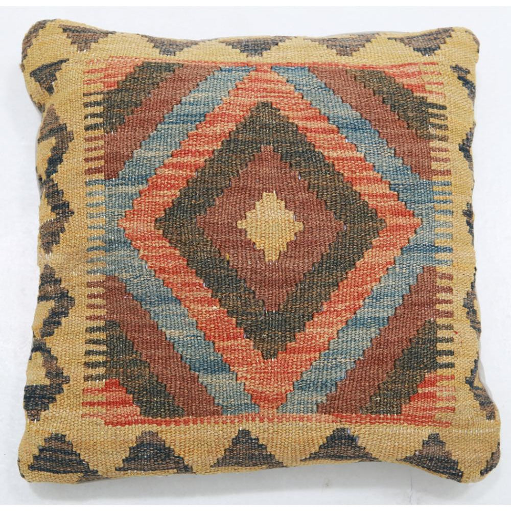 Hand Woven Tribal  Wool Pillow - 1'5'' x 1'5''