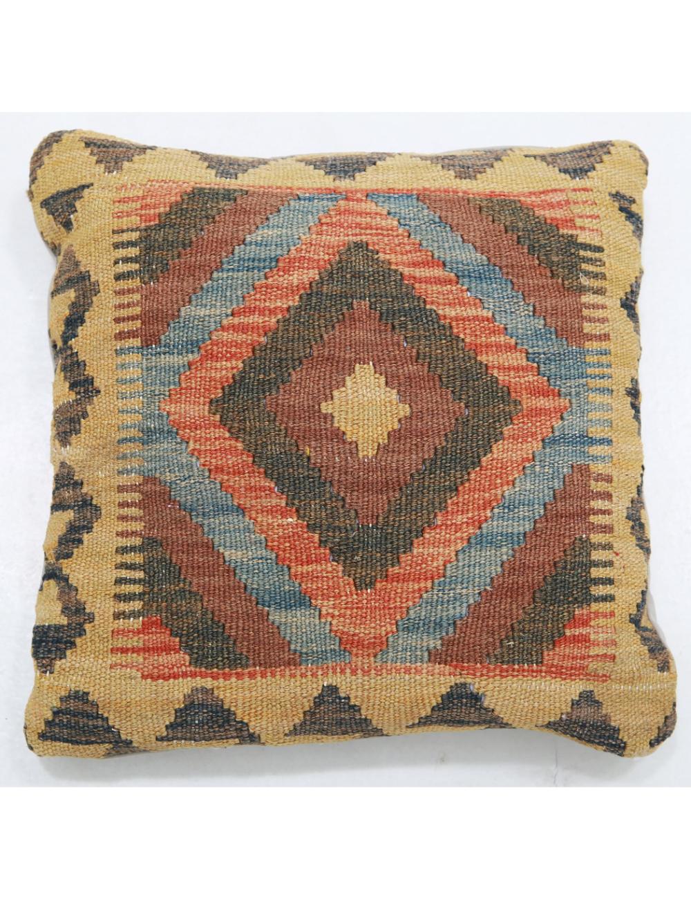 Hand Woven Tribal  Wool Pillow - 1'5'' x 1'5''