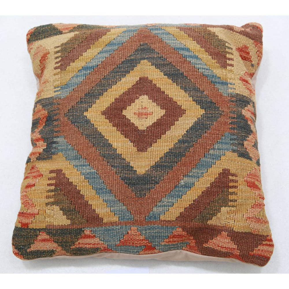 Hand Woven Tribal  Wool Pillow - 1'5'' x 1'5''