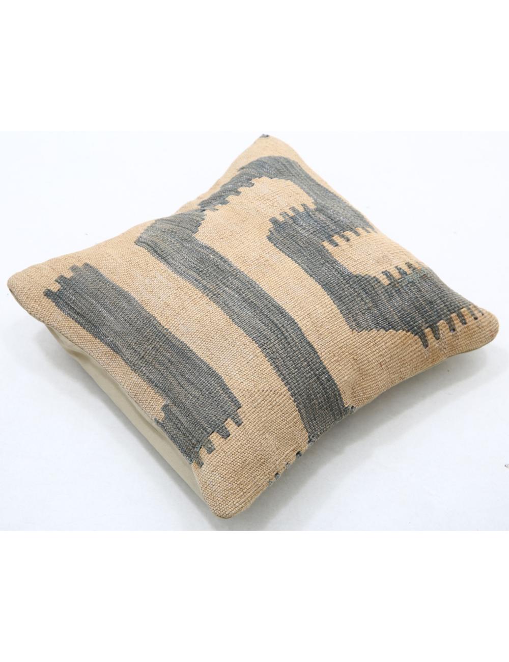 Hand Woven Tribal Multi Color Geometric Wool Pillow - 1'5'' x 1'5'' Arteverk Arteverk Rugs