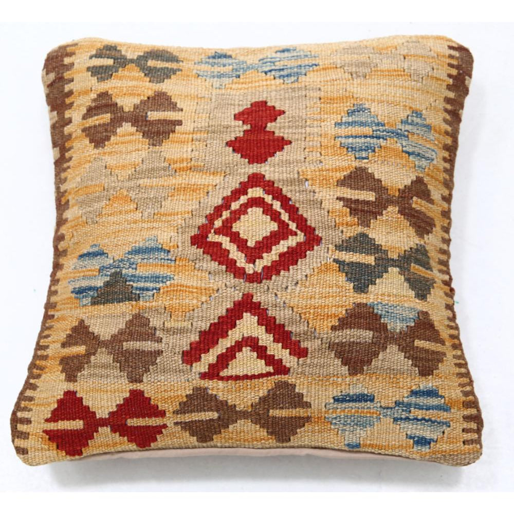 Hand Woven Tribal  Wool Pillow - 1'5'' x 1'5''