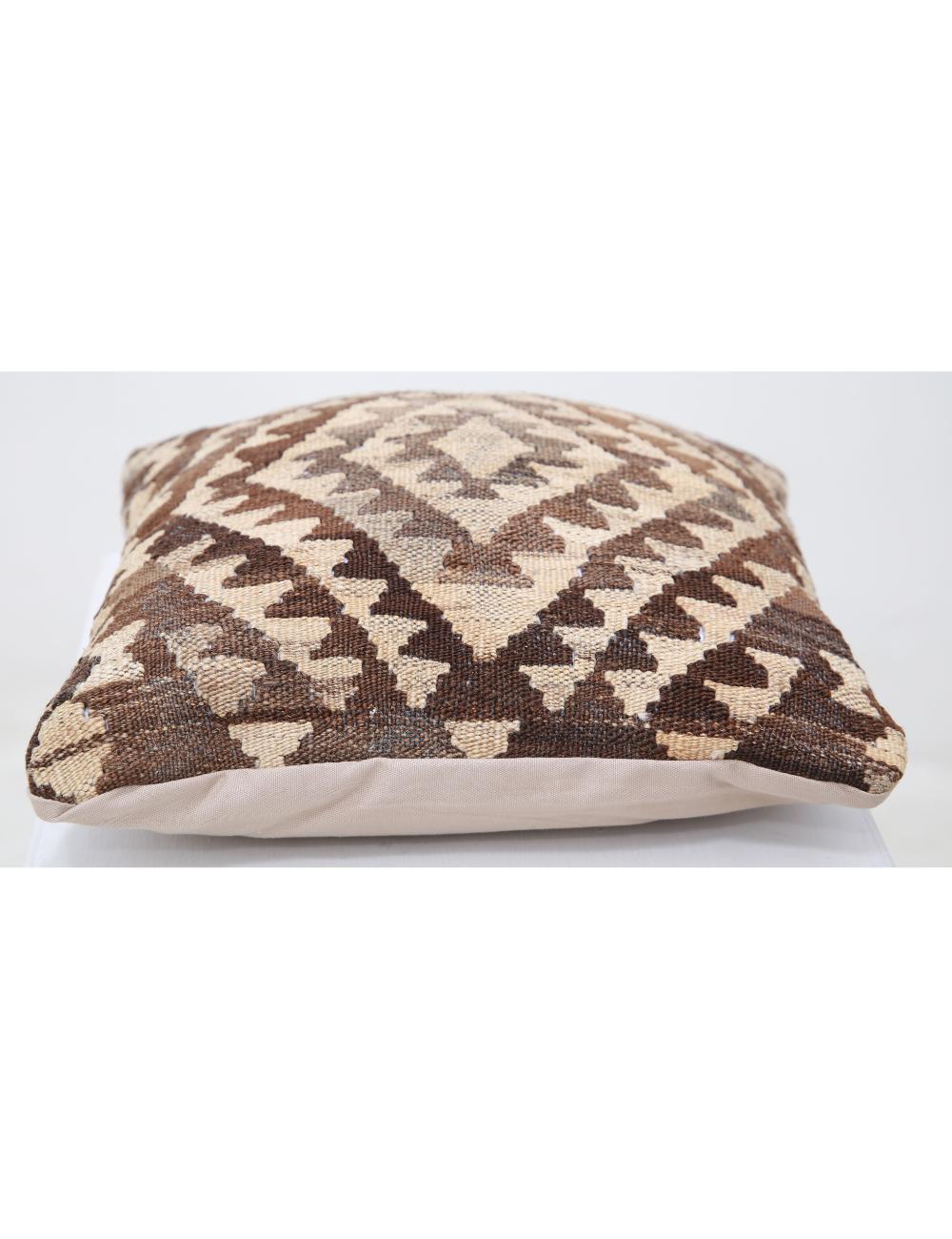 Hand Woven Tribal Multi Color Geometric Wool Pillow - 1'5'' x 1'5'' Arteverk Arteverk Rugs