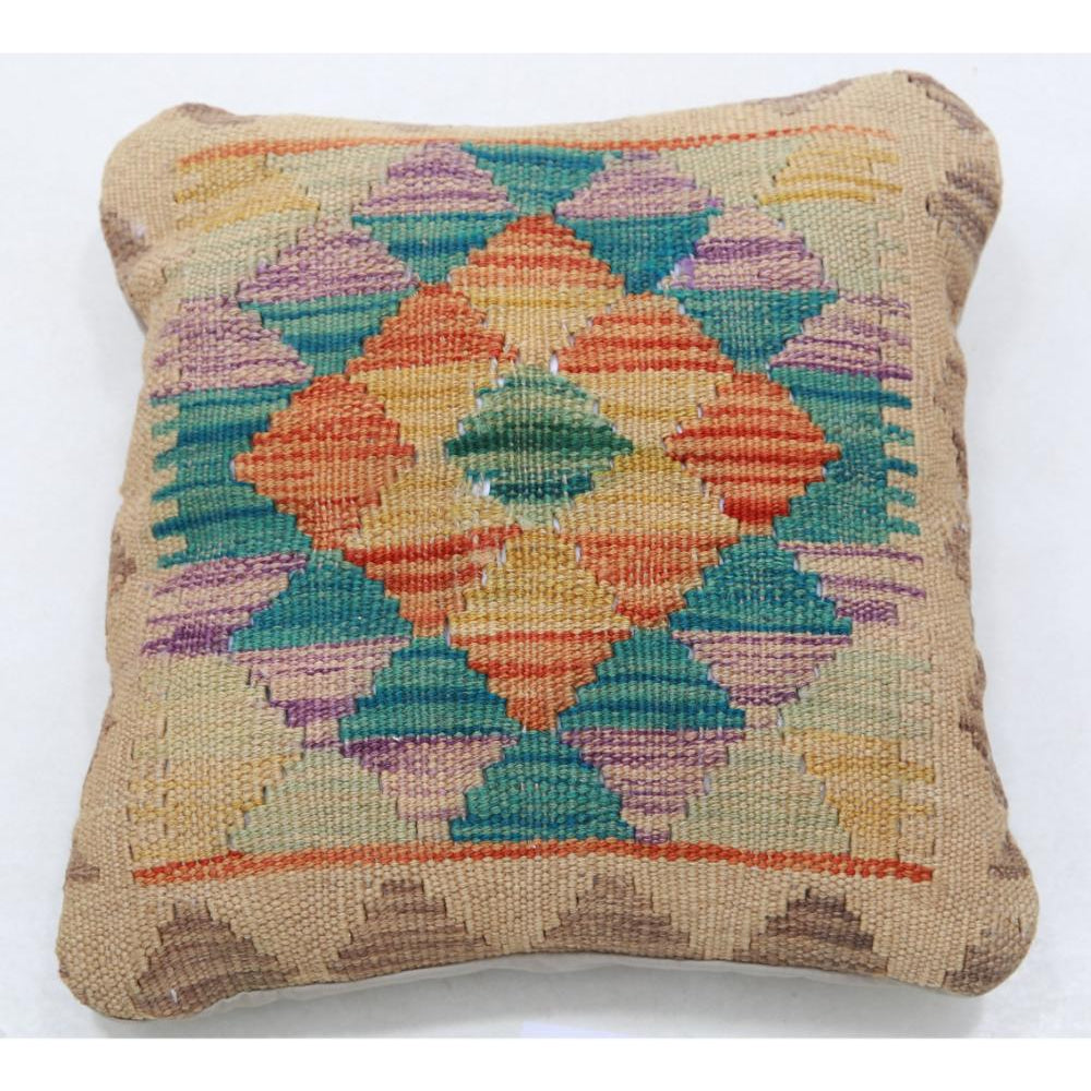 Hand Woven Tribal  Wool Pillow - 1'5'' x 1'5''