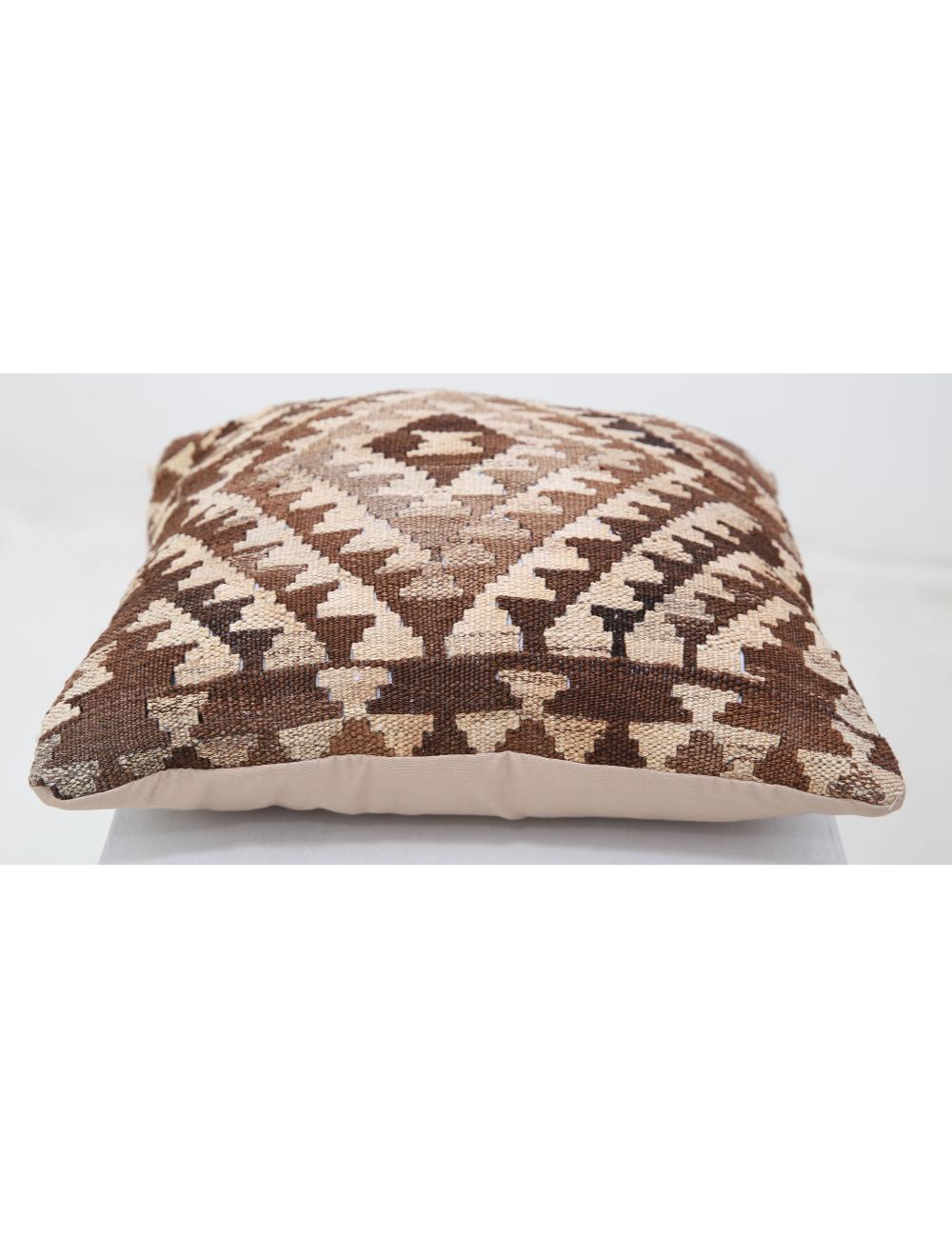 Hand Woven Tribal Multi Color Geometric Wool Pillow - 1'5'' x 1'5'' Arteverk Arteverk Rugs