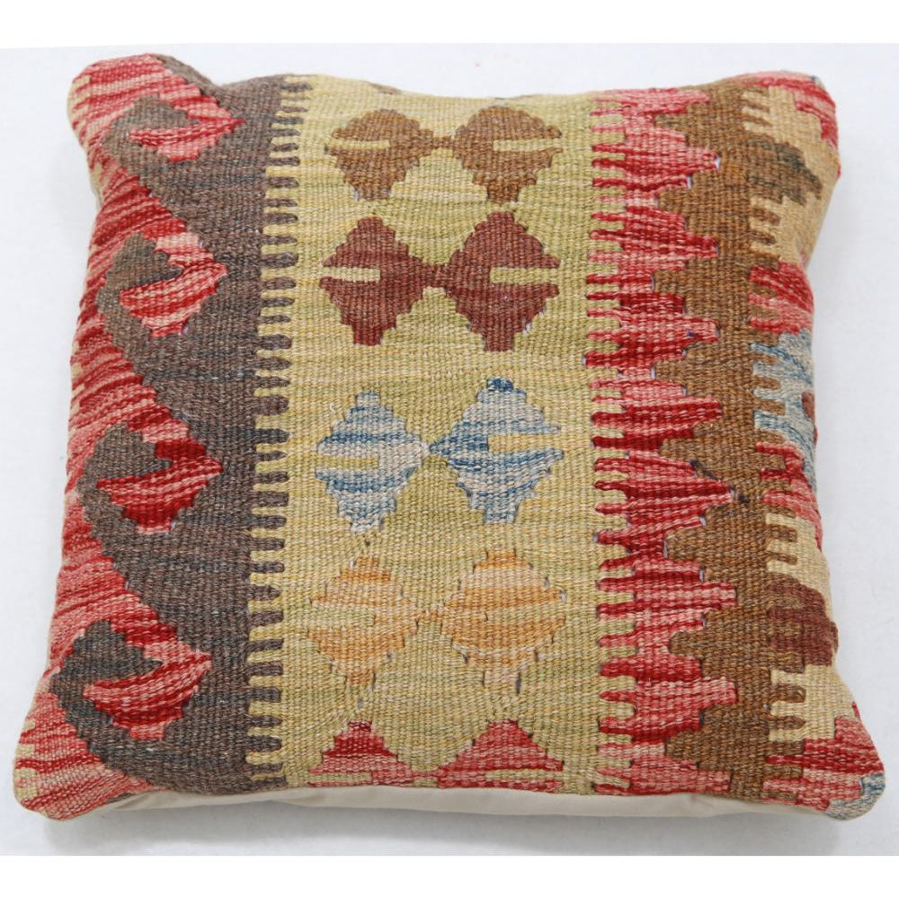 Hand Woven Tribal  Wool Pillow - 1'5'' x 1'5''