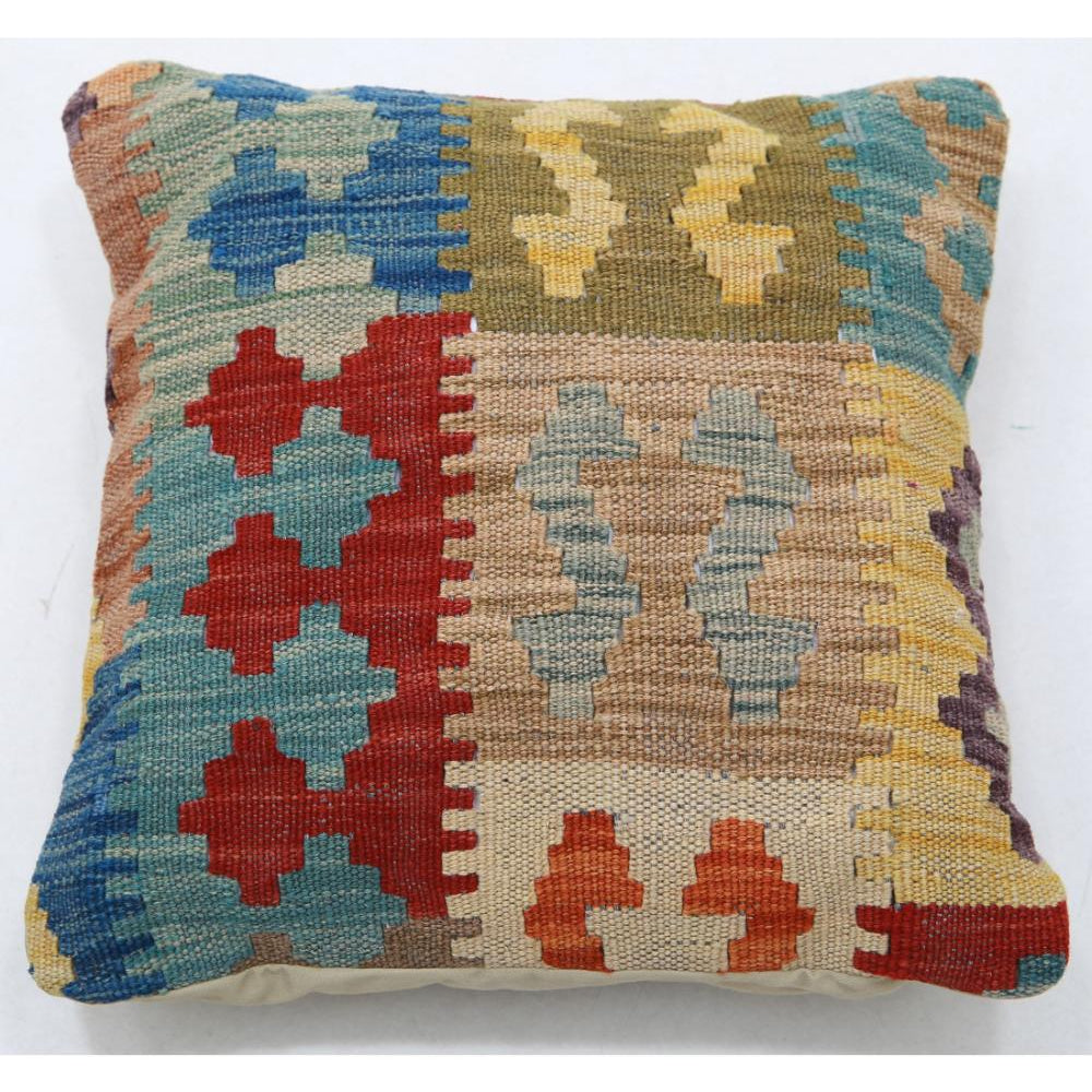 Hand Woven Tribal  Wool Pillow - 1'5'' x 1'5''