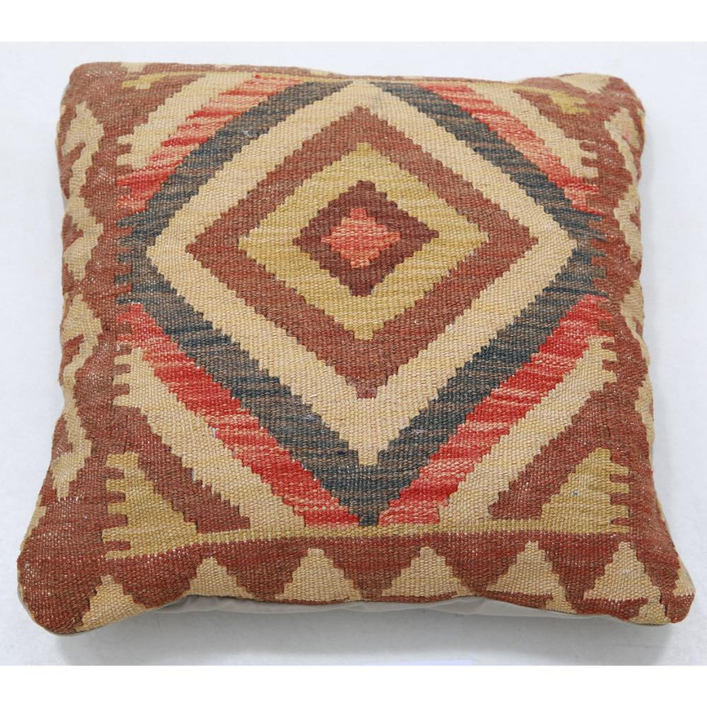 Hand Woven Tribal  Wool Pillow - 1'5'' x 1'5''