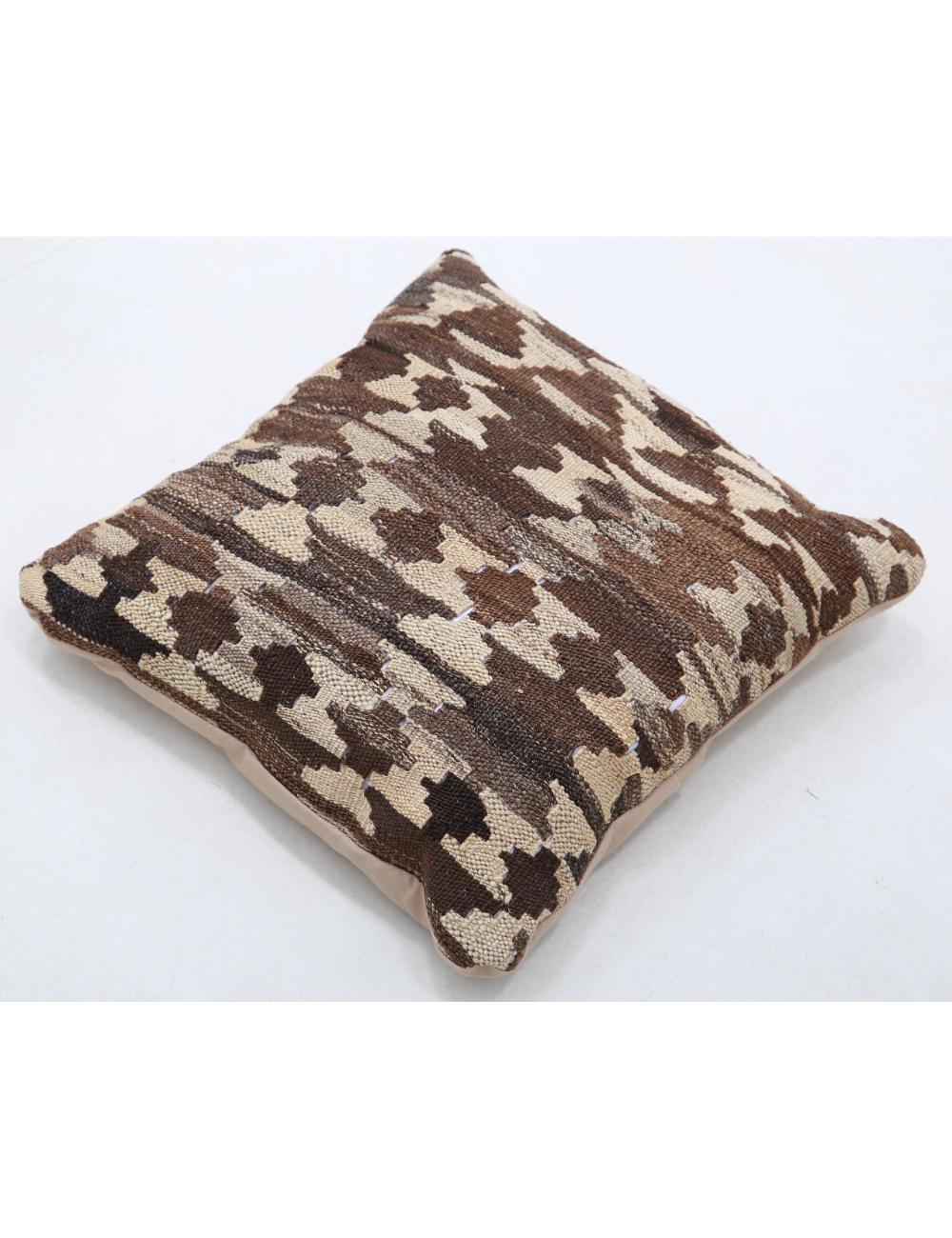 Hand Woven Tribal Multi Color Geometric Wool Pillow - 1'5'' x 1'5'' Arteverk Arteverk Rugs