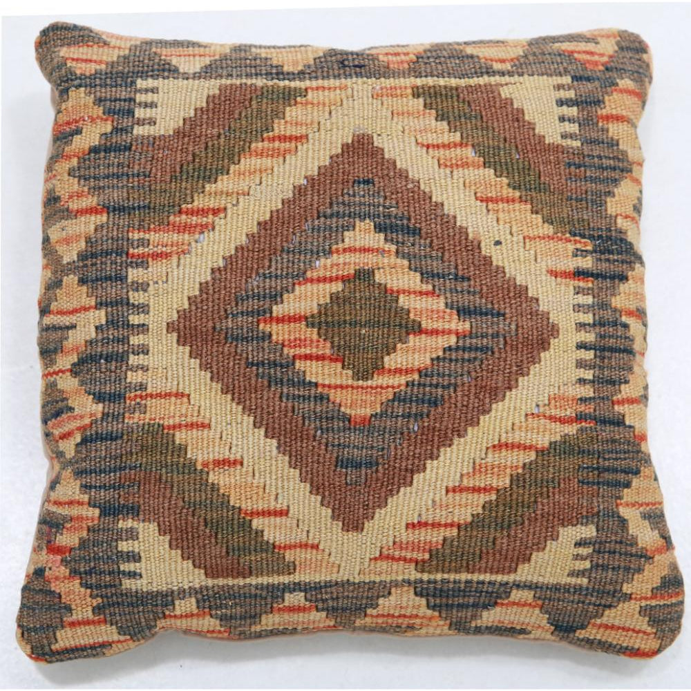 Hand Woven Tribal  Wool Pillow - 1'5'' x 1'5''