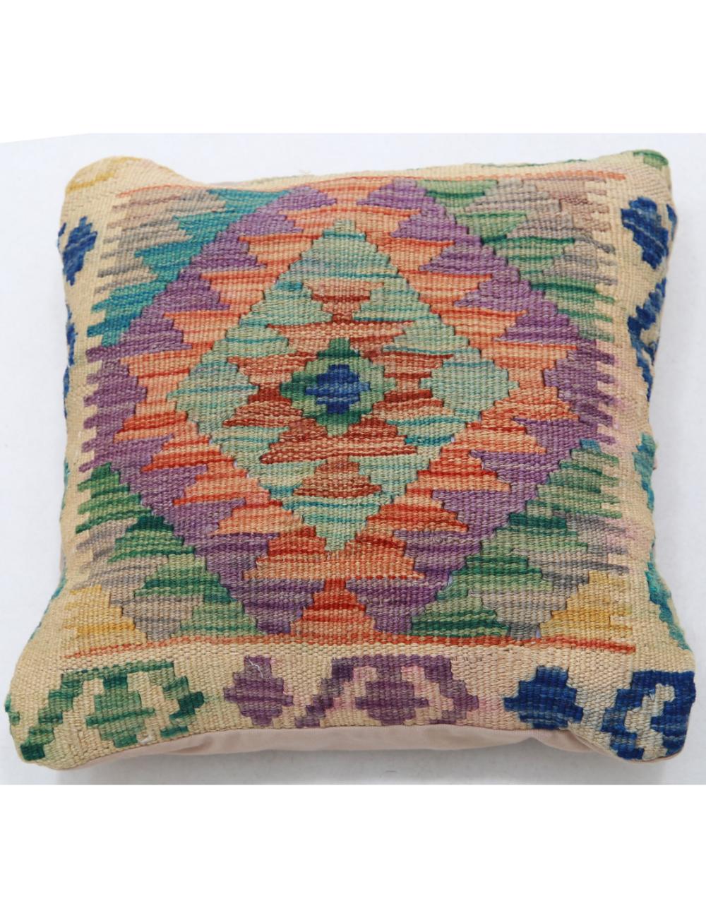 Hand Woven Tribal  Wool Pillow - 1'5'' x 1'5''