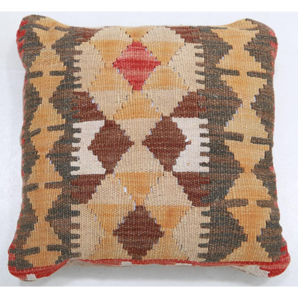 Hand Woven Tribal  Wool Pillow - 1'5'' x 1'5''