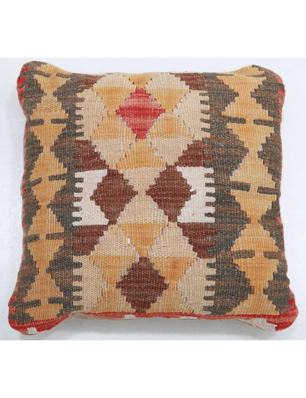 Hand Woven Tribal  Wool Pillow - 1'5'' x 1'5''