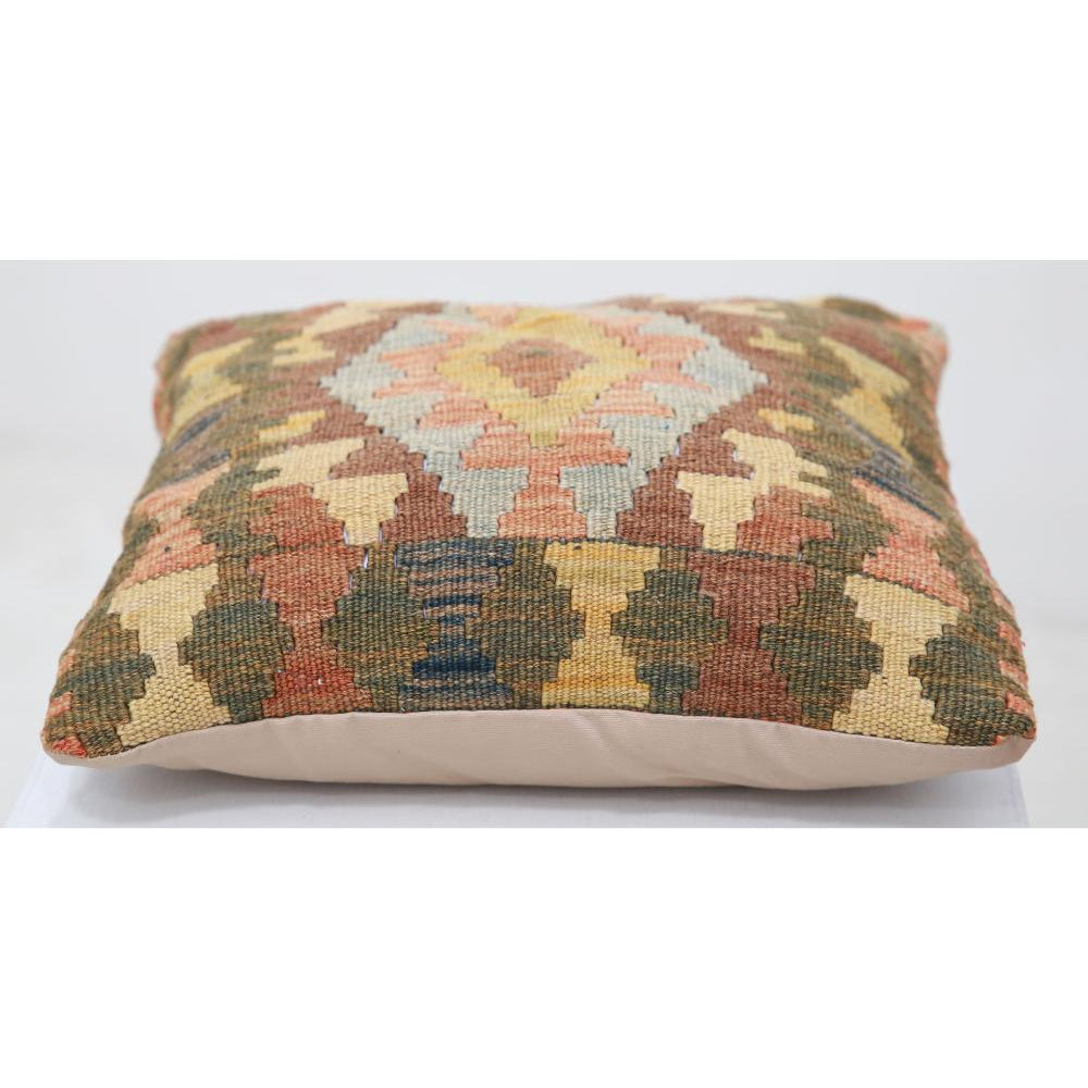 Hand Woven Tribal  Wool Pillow - 1'5'' x 1'5''