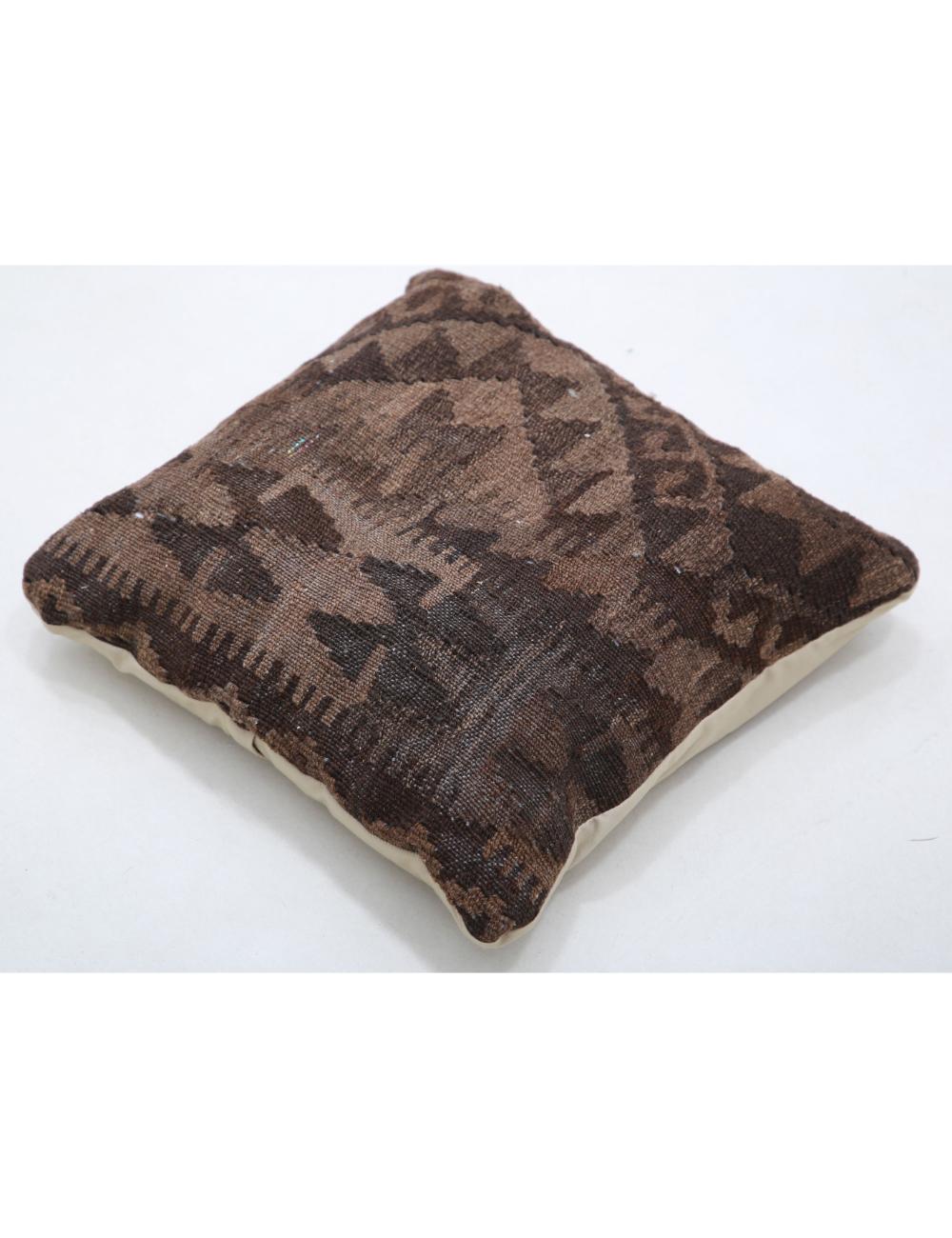 Hand Woven Tribal Multi Color Geometric Wool Pillow - 1'5'' x 1'5'' Arteverk Arteverk Rugs