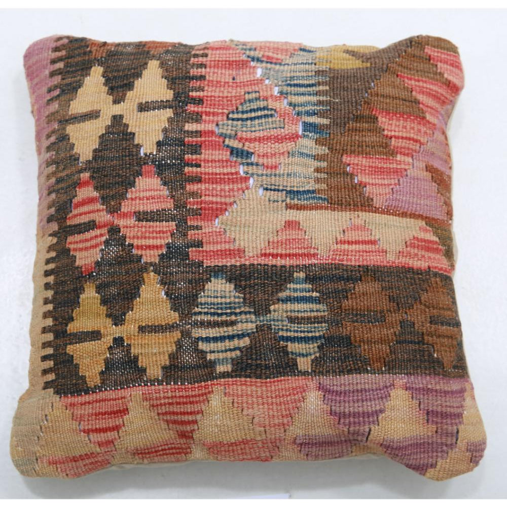 Hand Woven Tribal  Wool Pillow - 1'5'' x 1'5''