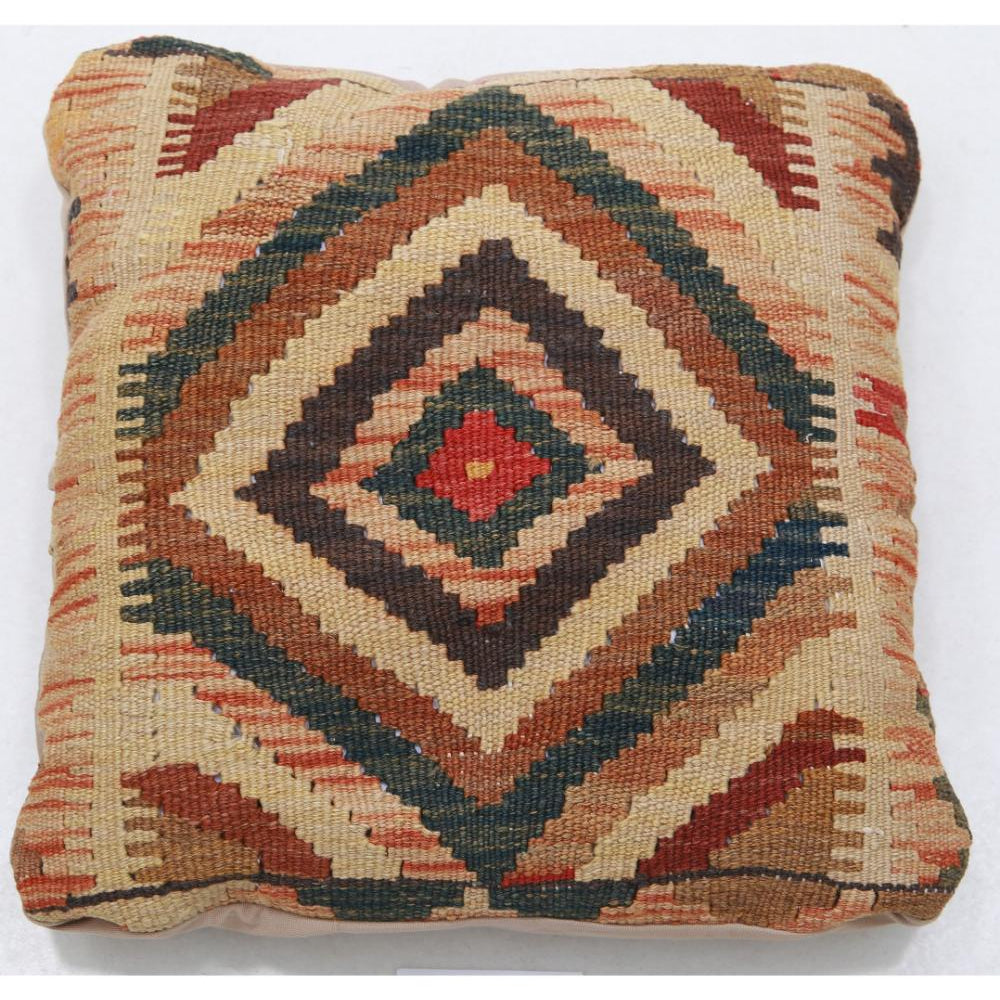 Hand Woven Tribal  Wool Pillow - 1'5'' x 1'5''